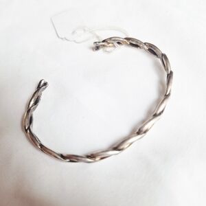 Vintage STERLING TWISTED Cuff Bracelet 925 Silver